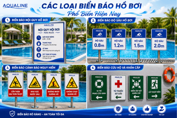 các loại biển báo hồ bơi