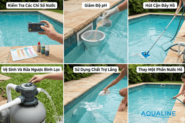 Cách Xử Lý Nước Bể Bơi Xuất Hiện Hạt Trắng Hiệu Quả