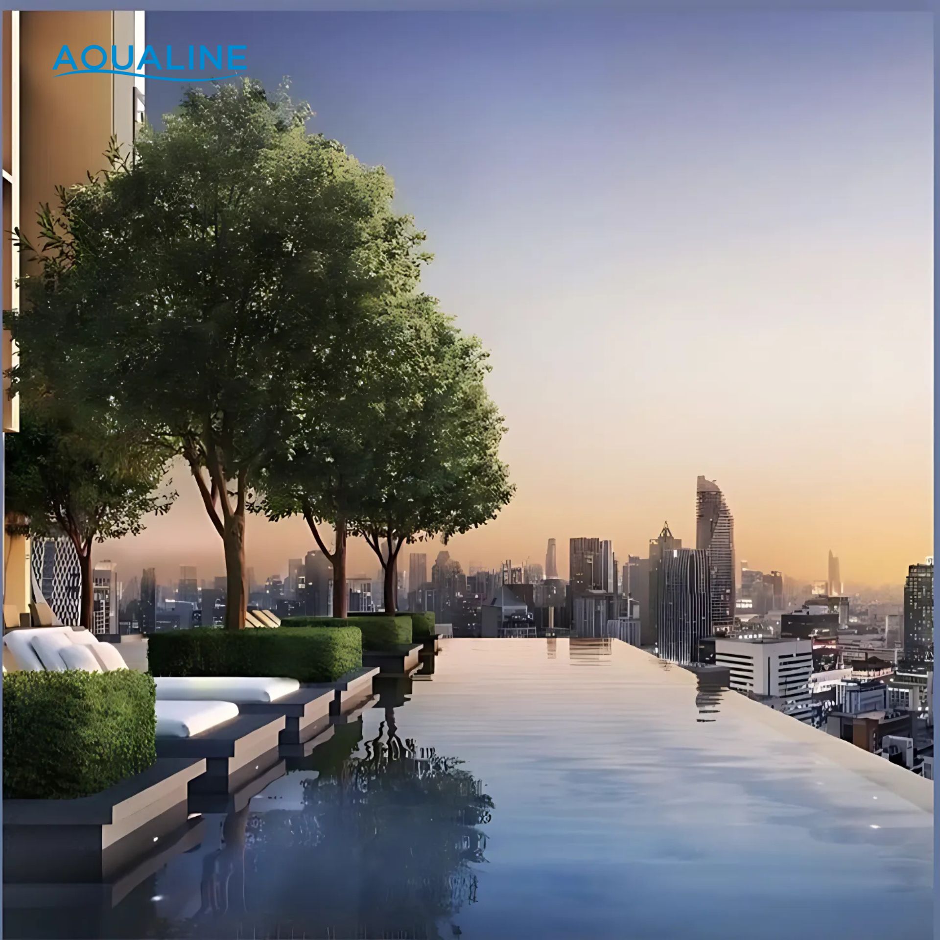 Tận dụng khoảng không gian để thi công bể bơi trên sân thượng