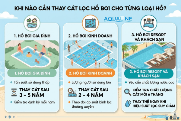 Khi Nào Cần Thay Cát Lọc Hồ Bơi Đối Với Từng Loại Hồ