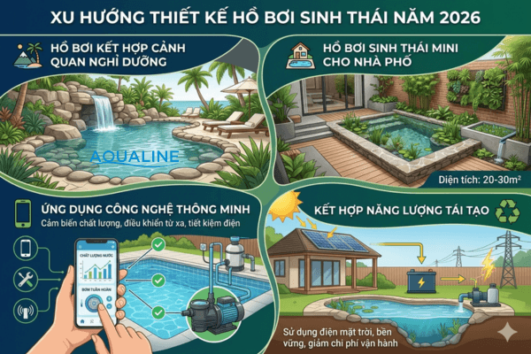 xu hướng thiết kế hồ bơi sinh thái 