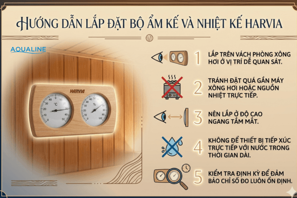 Hướng Dẫn Lắp Đặt Bộ Ẩm Kế Và Nhiệt Kế Harvia