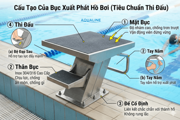 Cấu Tạo Của Bục Xuất Phát Hồ Bơi