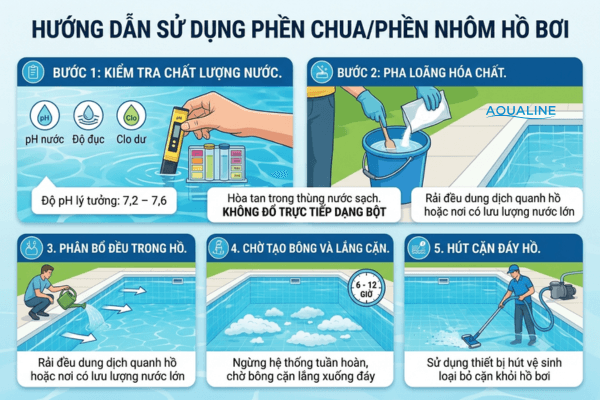 Hướng Dẫn Sử Dụng Phèn Chua Phèn Nhôm Hồ Bơi