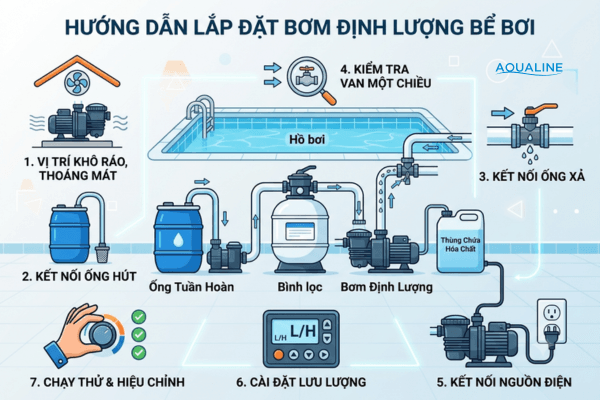 Hướng Dẫn Lắp Đặt Bơm Định Lượng Bể Bơi