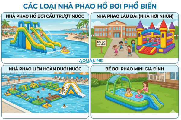 Các loại nhà phao hồ bơi phổ biến