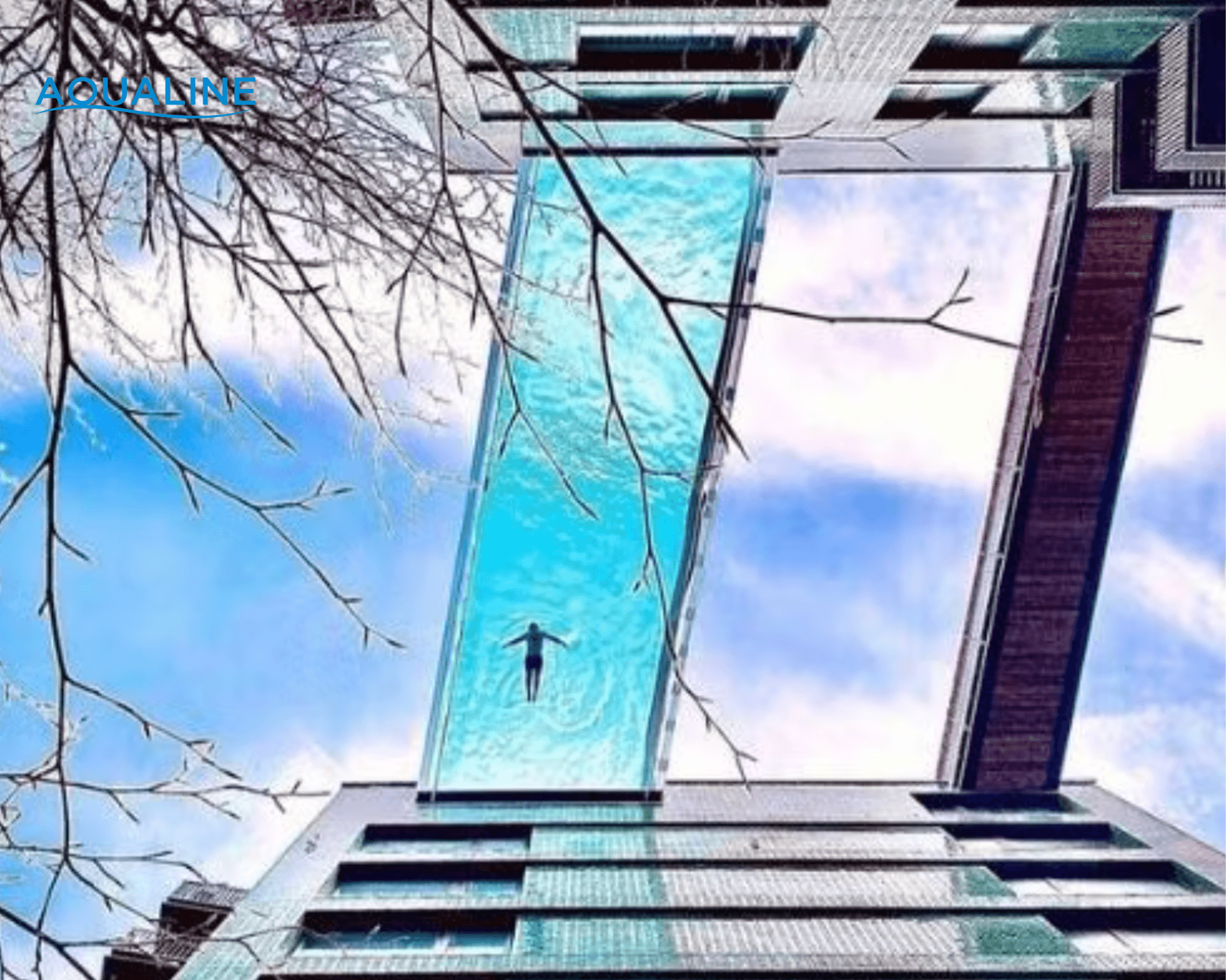 Bể bơi lơ lửng giữa trời - cầu nối trên không