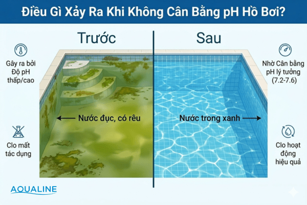 Điều Gì Xảy Ra Khi Không Cân Bằng pH Hồ Bơi