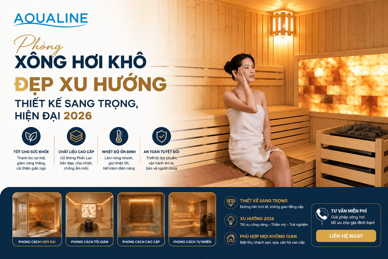 phòng xông hơi khô đẹp