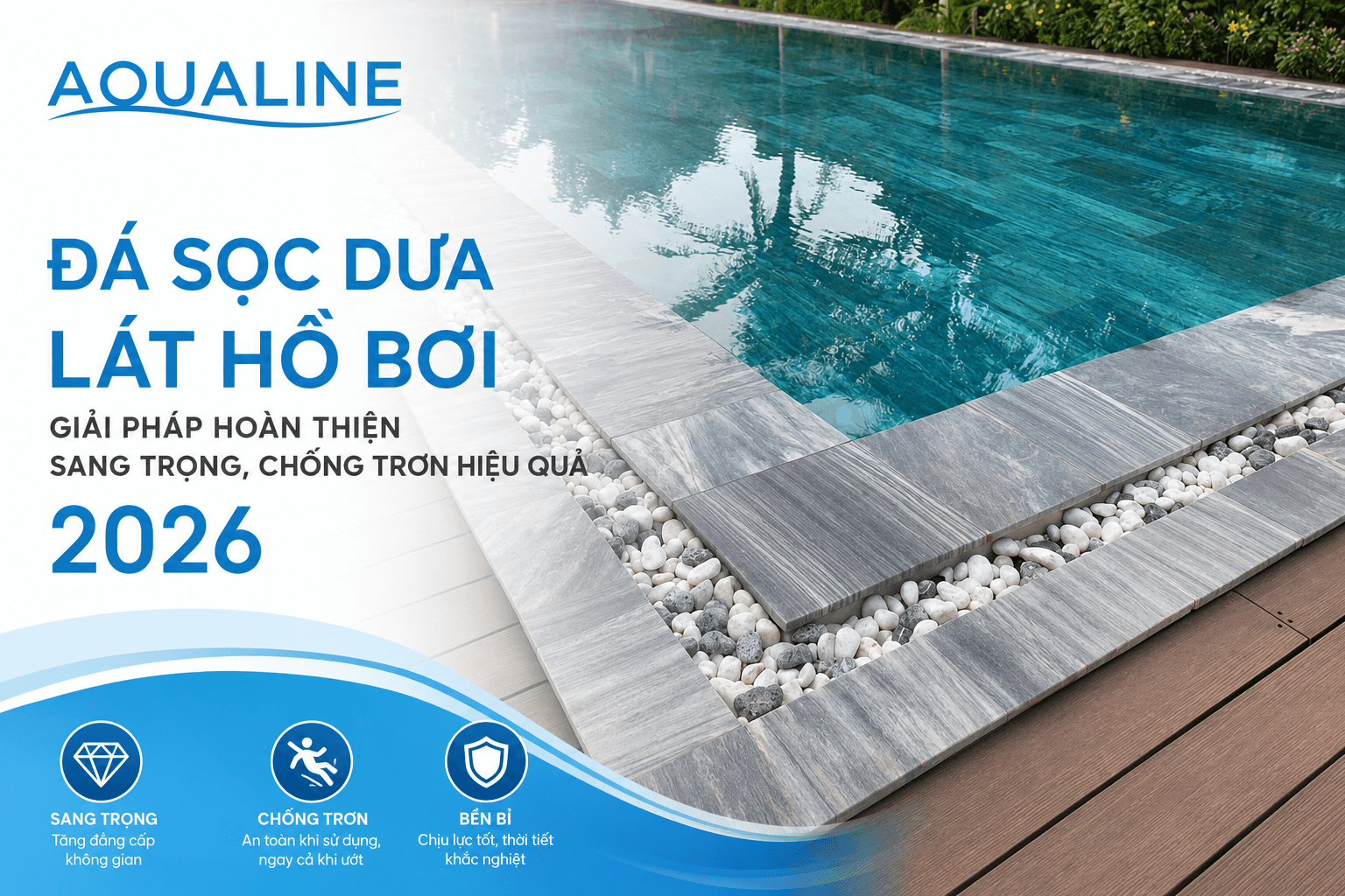 đá sọc dưa lát hồ bơi