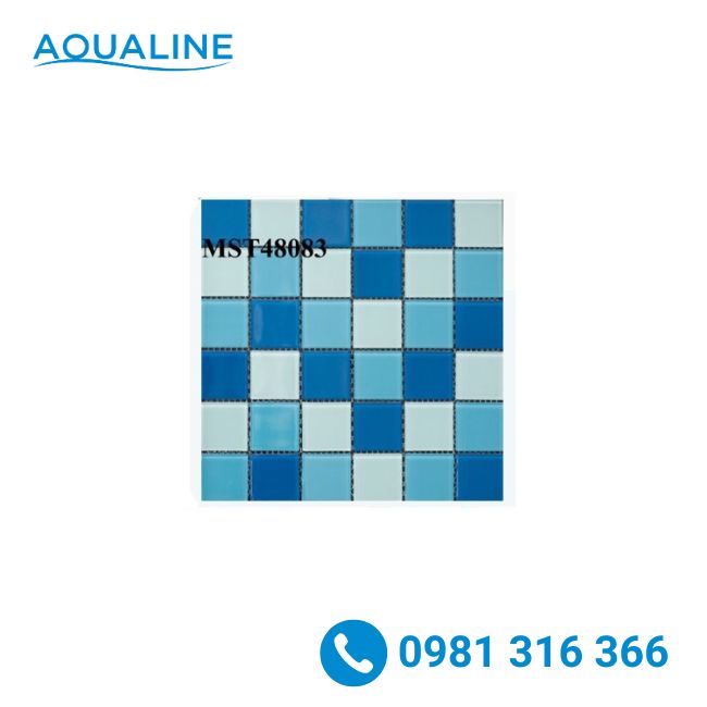Gạch thủy tinh 3 màu xanh ngọc trộn