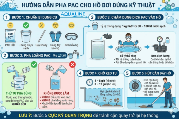Cách Pha PAC Cho Hồ Bơi Đúng Kỹ Thuật