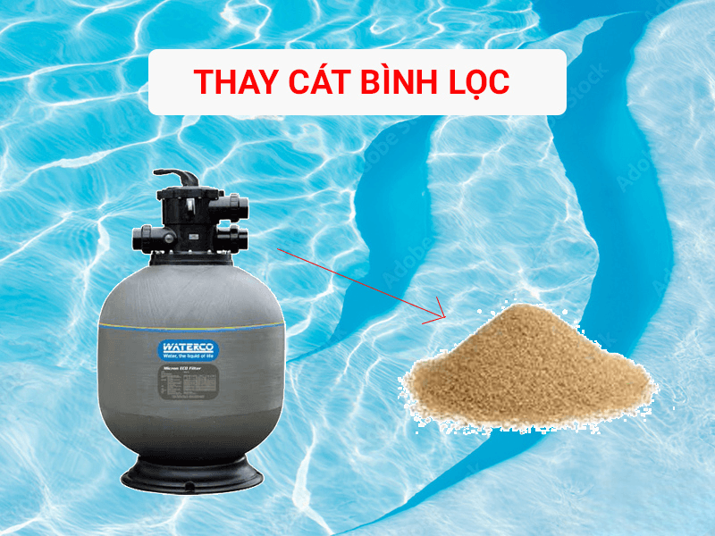 cách thay cát bình lọc bể bơi